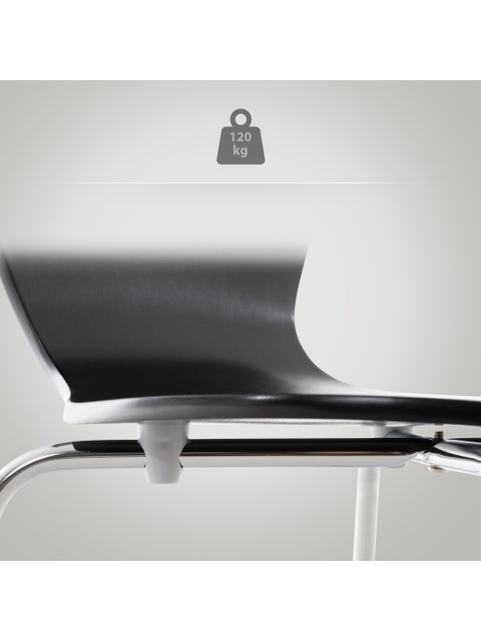 Juego de 4 sillas de visita Calisto, negro