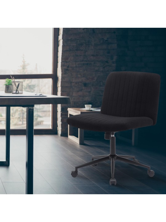 Silla de oficina Kingman tela, negro