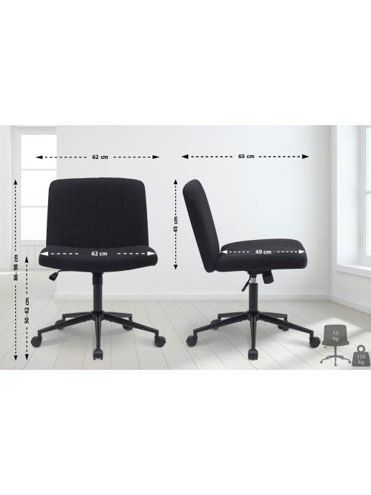 Silla de oficina Kingman tela, negro