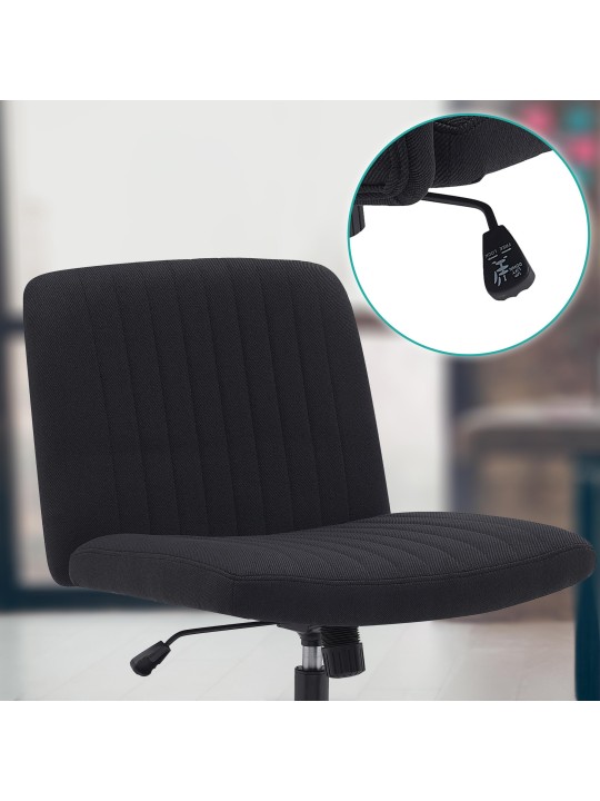 Silla de oficina Kingman tela, negro