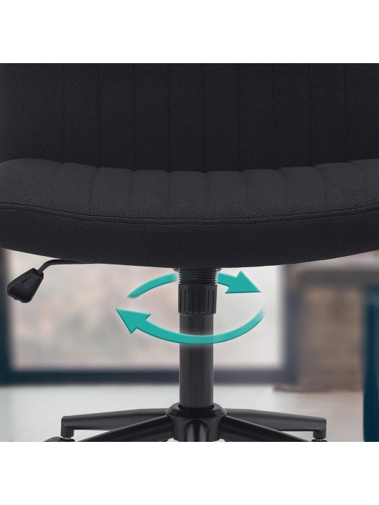 Silla de oficina Kingman tela, negro