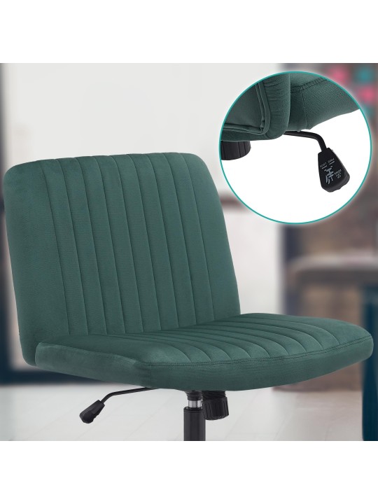 Silla de oficina Kingman terciopelo, verde