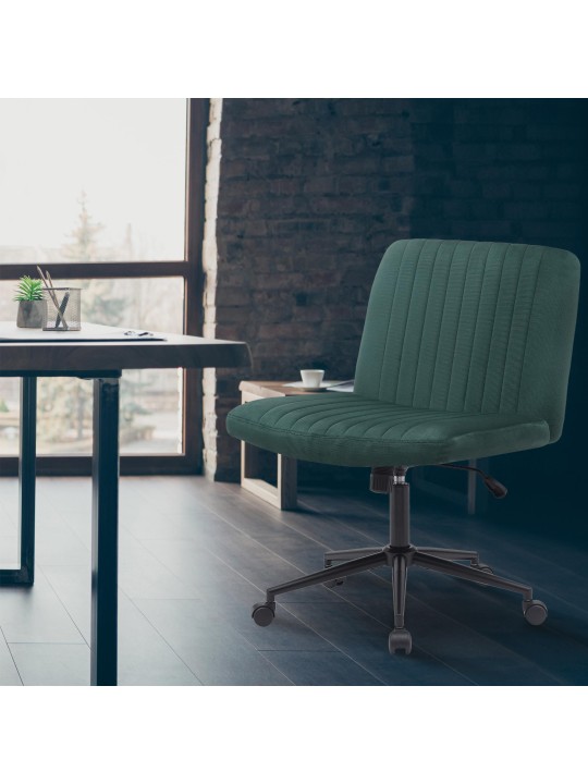 Silla de oficina Kingman terciopelo, verde