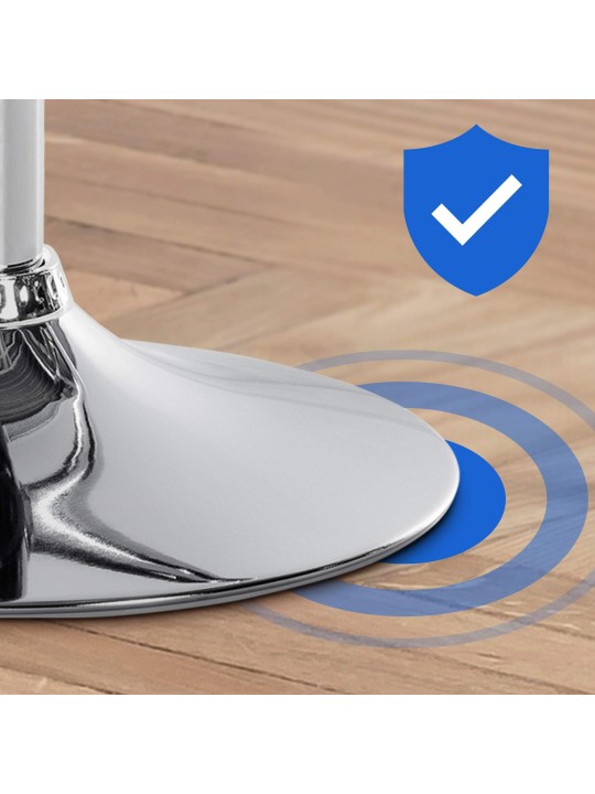 Taburete de bar Braga terciopelo cromado, negro