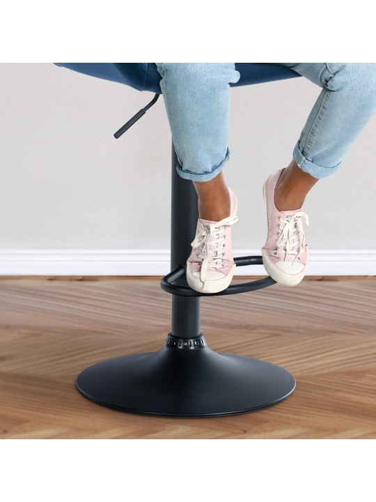 Taburete de bar Braga terciopelo, azul