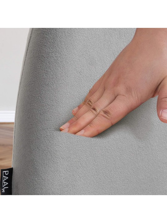 Taburete de bar Braga terciopelo, gris