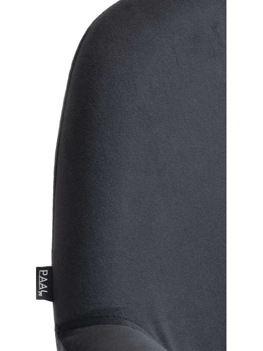 Juego de 2 taburetes de bar Braga terciopelo, negro