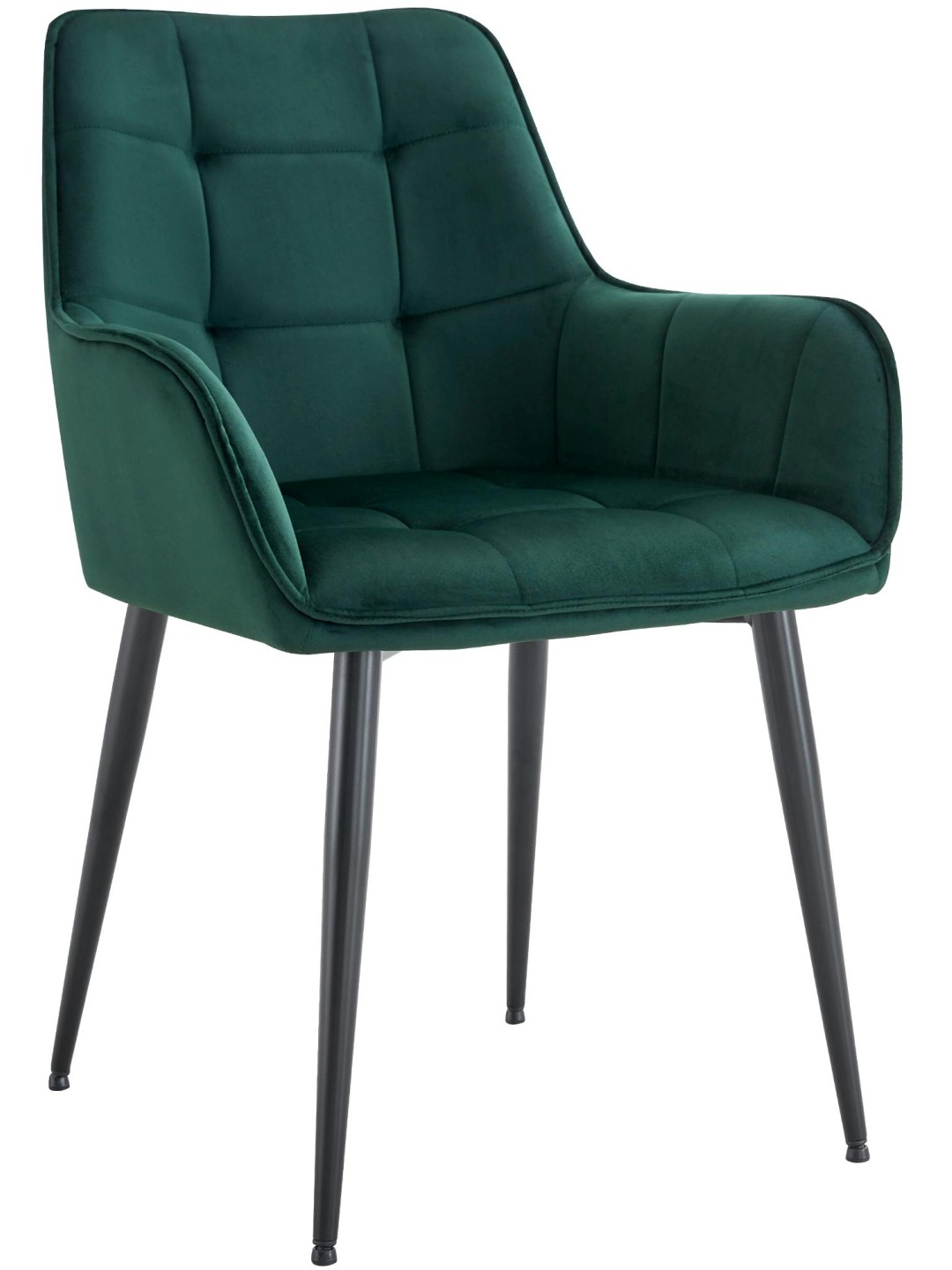 Silla de comedor Ferndale de terciopelo, verde oscuro