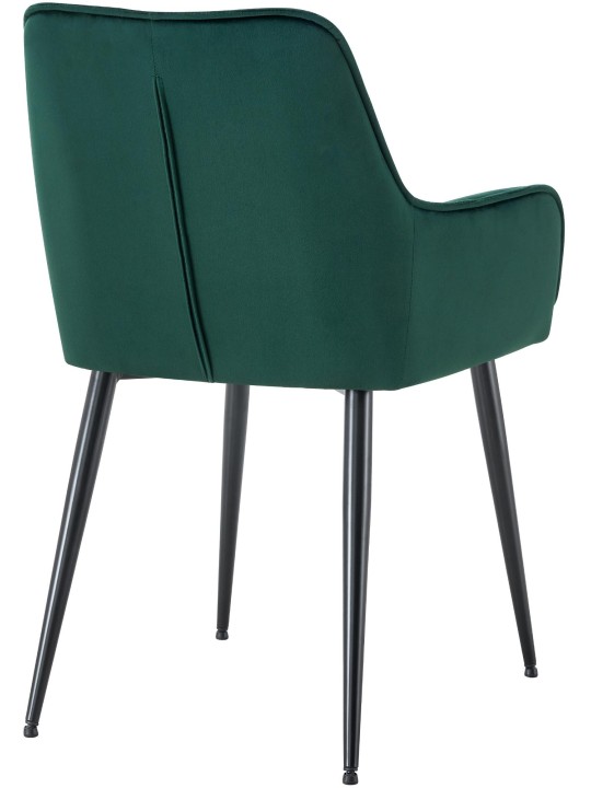 Silla de comedor Ferndale de terciopelo, verde oscuro