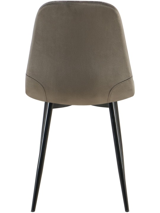 Silla de comedor Baxter de terciopelo, antracita