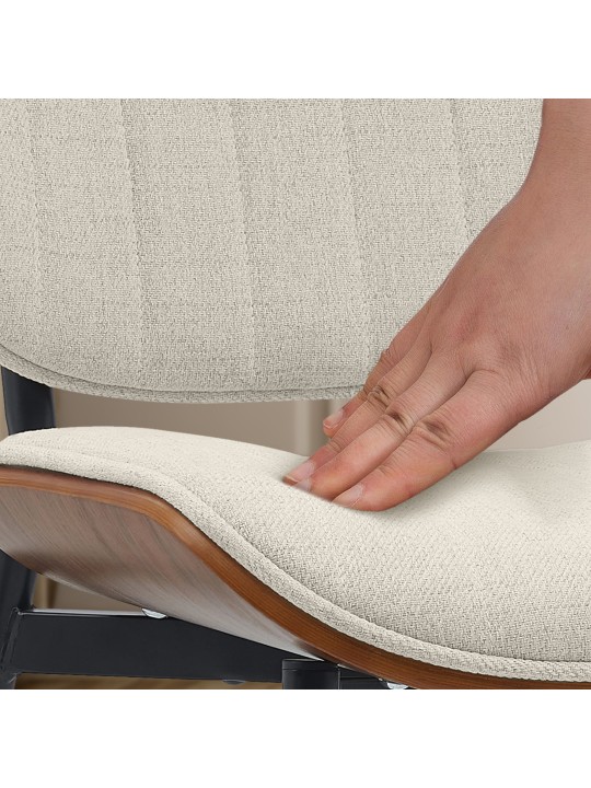 Silla de visita tela Tiffin, nogal/crema Silla de visita tela Tiffin, nogal/crema