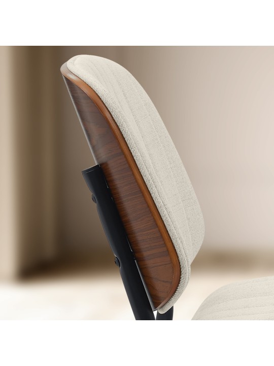 Silla de visita tela Tiffin, nogal/crema Silla de visita tela Tiffin, nogal/crema