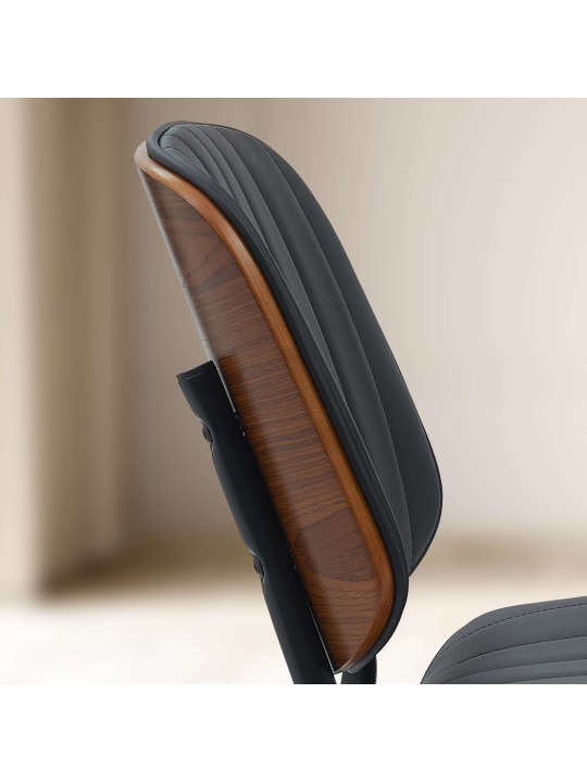 Silla de visita Tiffin de piel sintética, nogal/negro Silla de visita Tiffin de piel sintética, nogal/negro