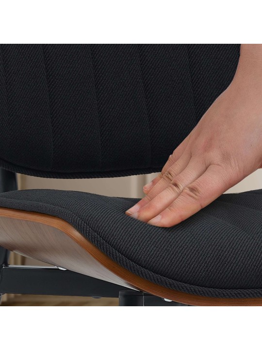 Silla de visita tela Tiffin, nogal/negro Silla de visita tela Tiffin, nogal/negro