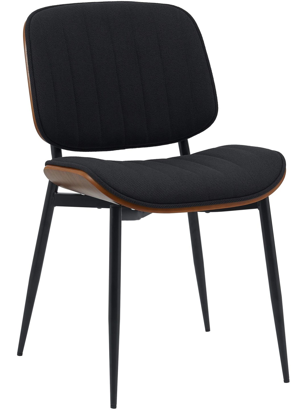 Silla de visita tela Tiffin, nogal/negro