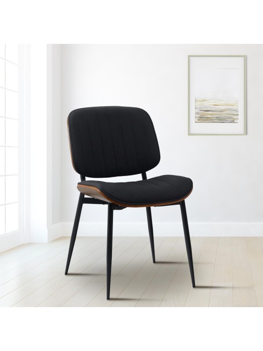 Silla de visita tela Tiffin, nogal/negro Silla de visita tela Tiffin, nogal/negro