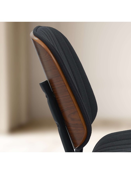 Silla de visita tela Tiffin, nogal/negro Silla de visita tela Tiffin, nogal/negro