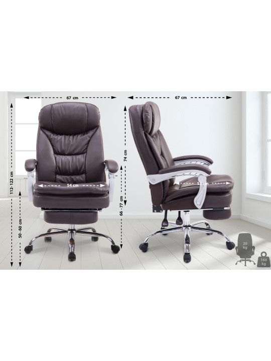 Silla de oficina XL Troy, marrón Silla de oficina XL Troy, marrón