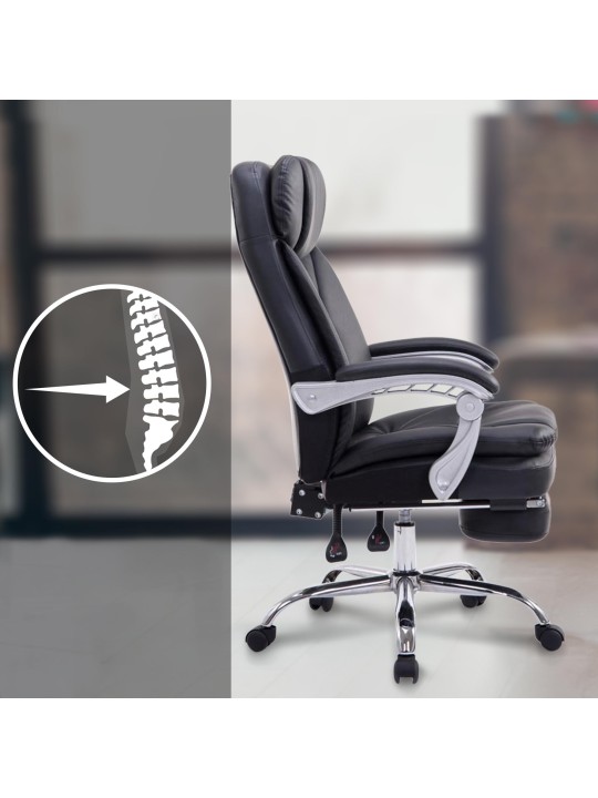 Silla de oficina XL Troy, negro