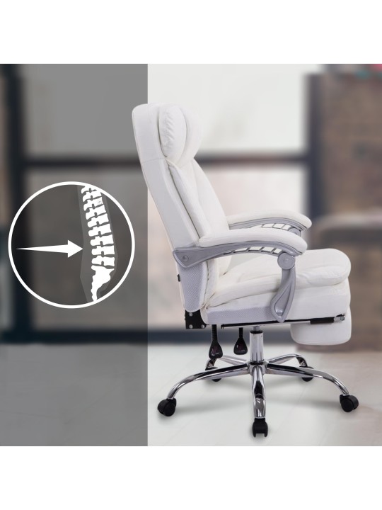 Silla de oficina XL Troy, blanco