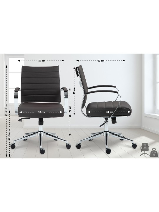 Silla de oficina Oakland cuero auténtico, marrón Silla de oficina Oakland cuero auténtico, marrón