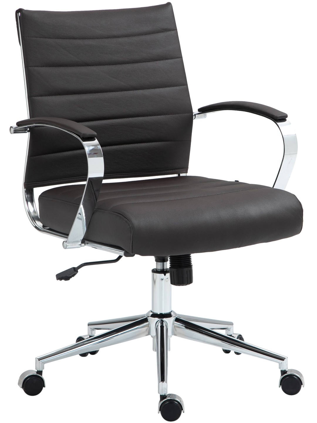 Silla de oficina Oakland cuero auténtico, marrón