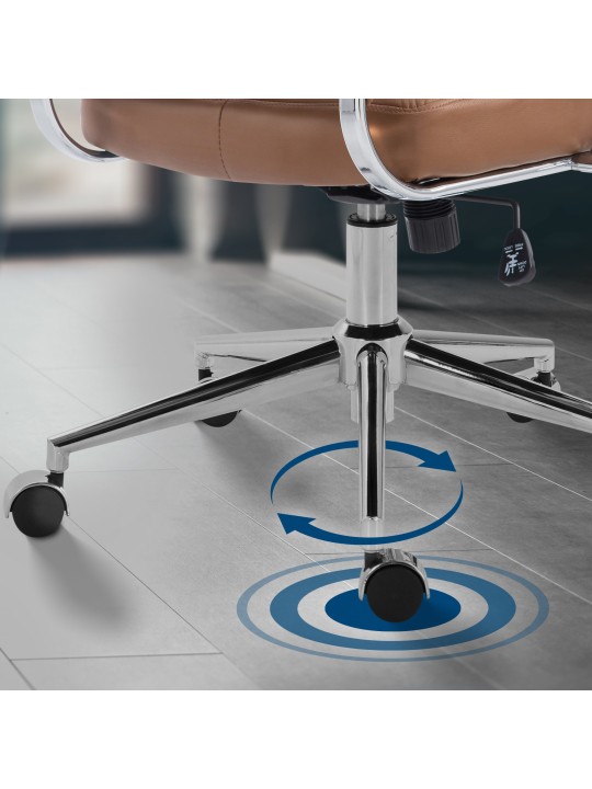 Silla de oficina Oakland polipiel, marrón claro Silla de oficina Oakland polipiel, marrón claro