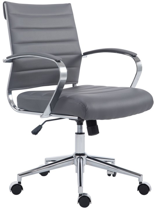 Silla de oficina Oakland polipiel, gris