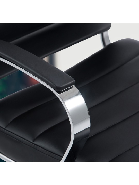 Silla de oficina Oakland polipiel, negro