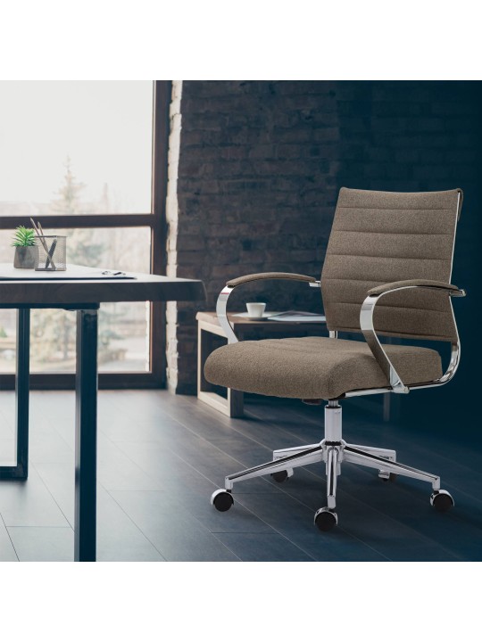 Silla de oficina Oakland tela, taupe