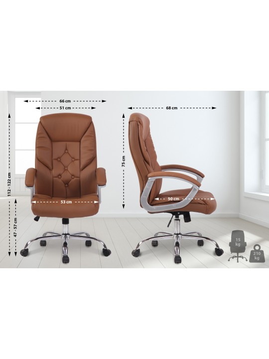 Silla de oficina BIG Rodeo, marrón claro Silla de oficina BIG Rodeo, marrón claro
