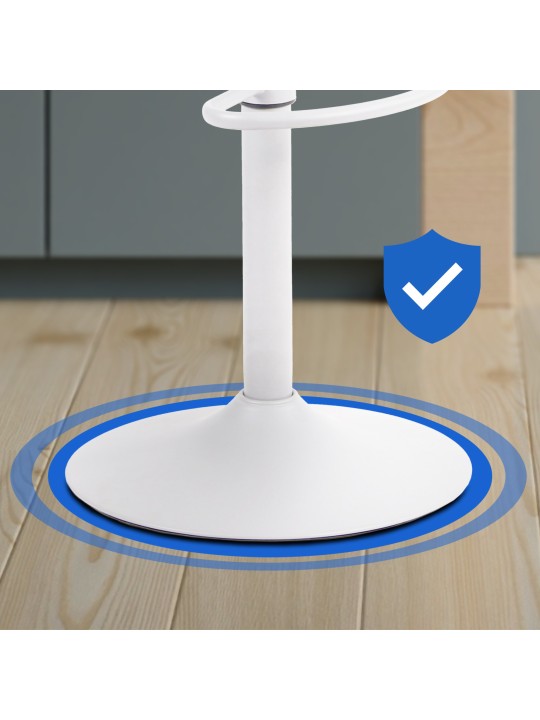 Taburete de bar Aveiro, blanco