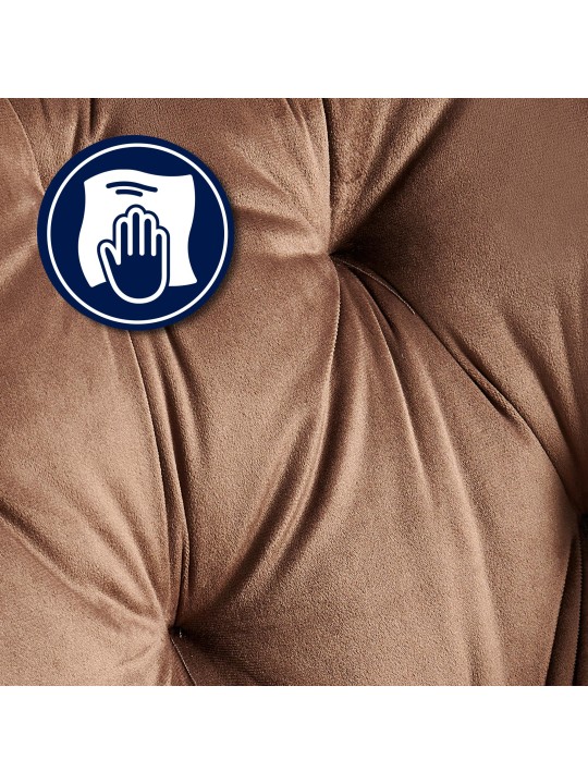 Silla de visita Cassis terciopelo, marrón