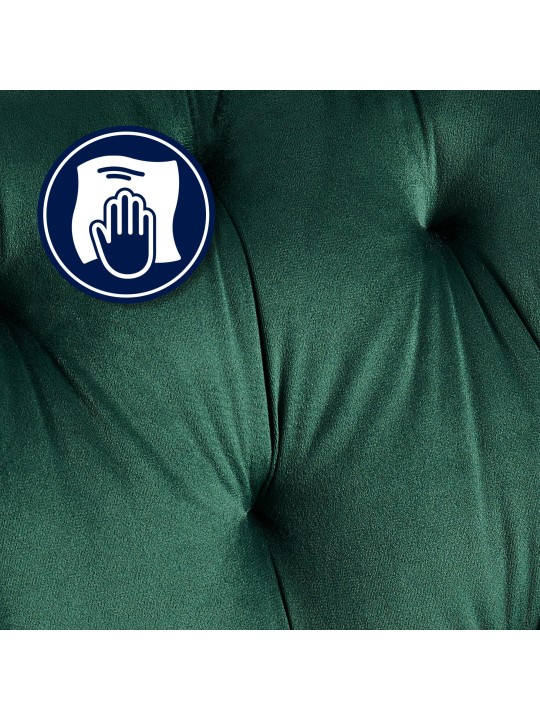 Silla de visita Cassis terciopelo, verde