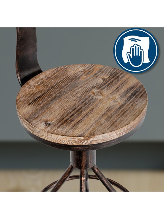 Taburete de bar Hanam, bronce