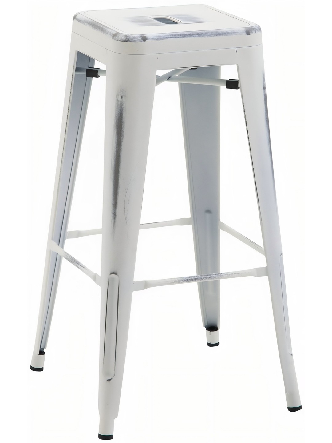 Taburete de bar Joshua, blanco antiguo