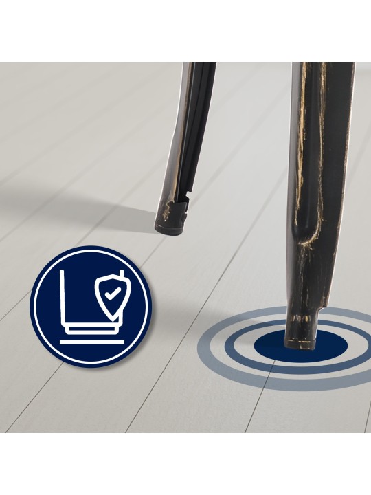 Juego de 2 taburetes de bar Joshua, negro-oro