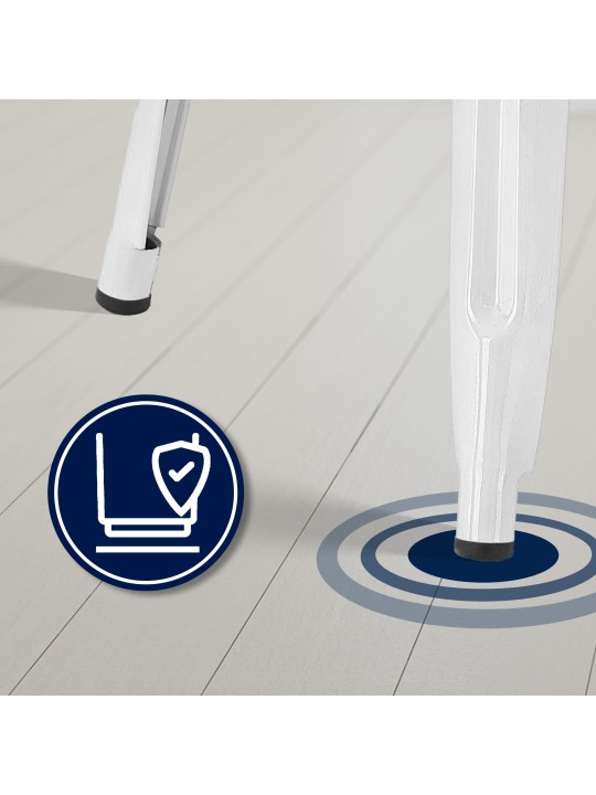 Juego de 2 taburetes de bar Joshua, blanco