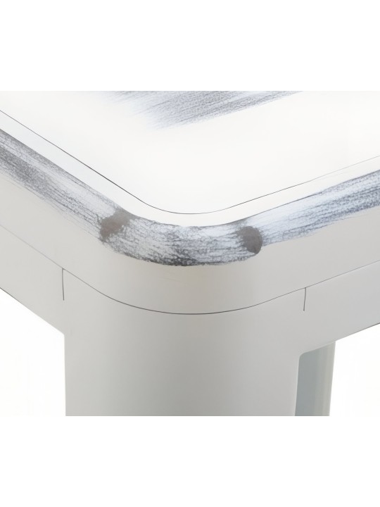 Juego de 4 taburetes de bar Joshua, blanco antiguo