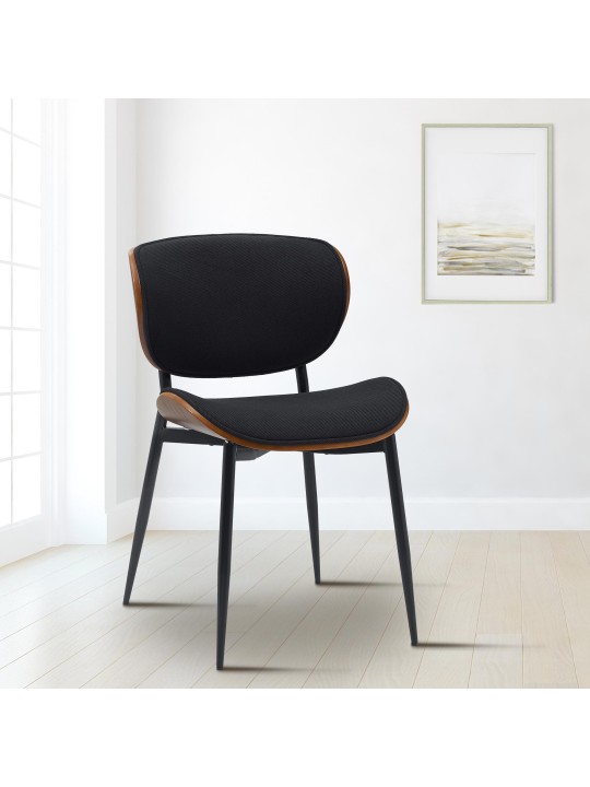 Silla de visita tela Enid, nogal/negro Silla de visita tela Enid, nogal/negro