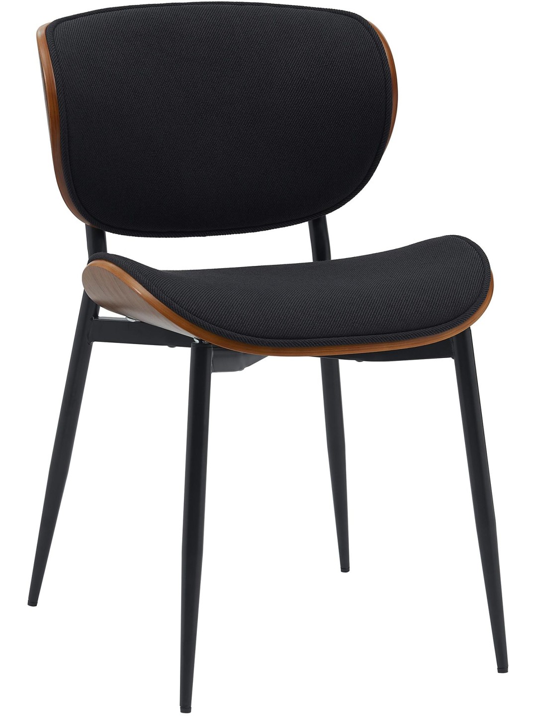 Silla de visita tela Enid, nogal/negro