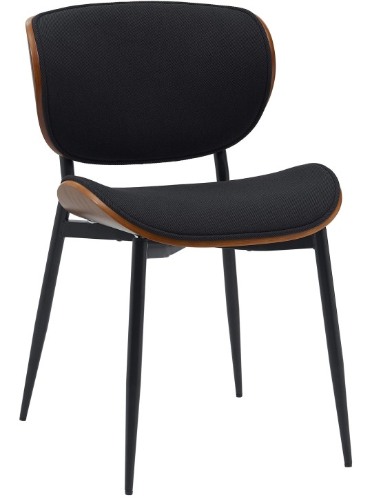 Silla de visita tela Enid, nogal/negro Silla de visita tela Enid, nogal/negro