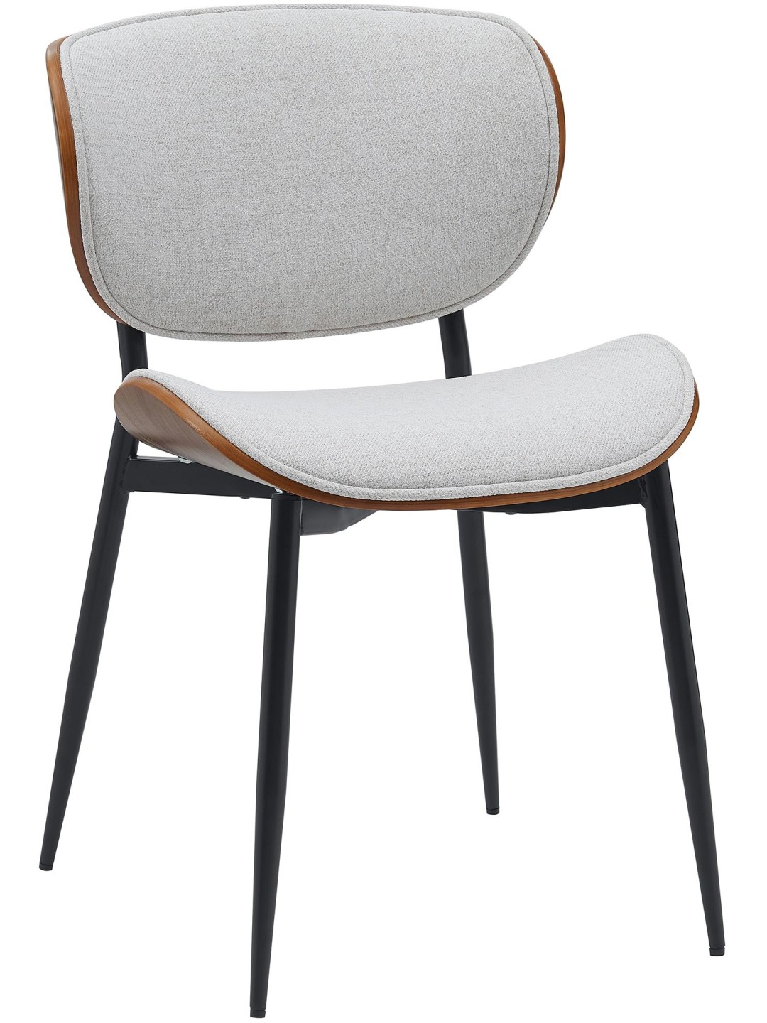 Silla de visita tela Enid, nogal/crema