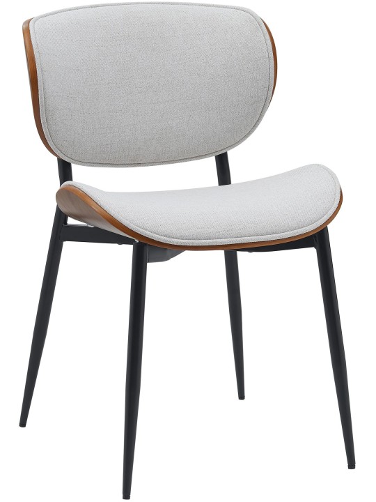 Silla de visita tela Enid, nogal/crema Silla de visita tela Enid, nogal/crema