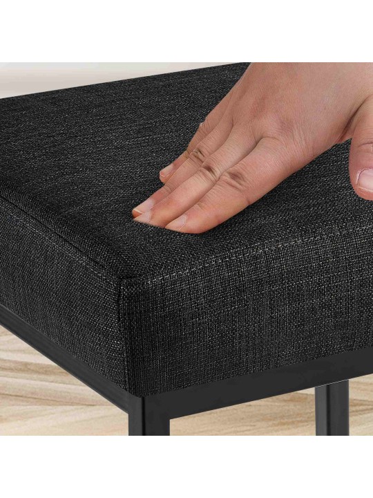 Taburete de bar Montreal B85 tela, gris oscuro