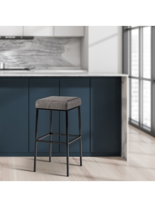 Taburete de bar Montreal B80 tela, gris