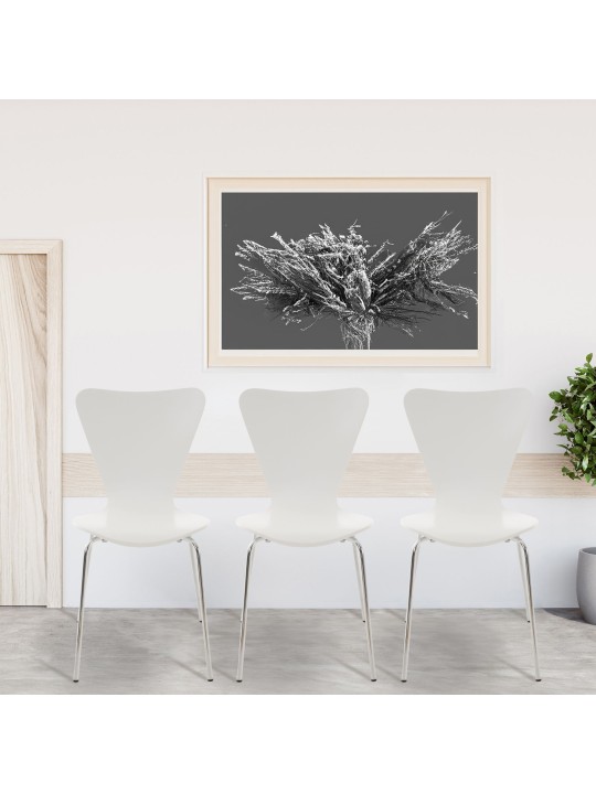 Juego de 2 sillas de visita Calisto, blanco