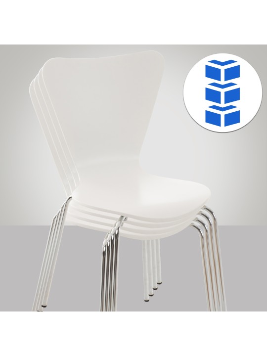 Juego de 2 sillas de visita Calisto, blanco
