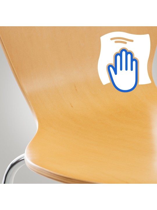 Juego de 2 sillas de visita Calisto, natural