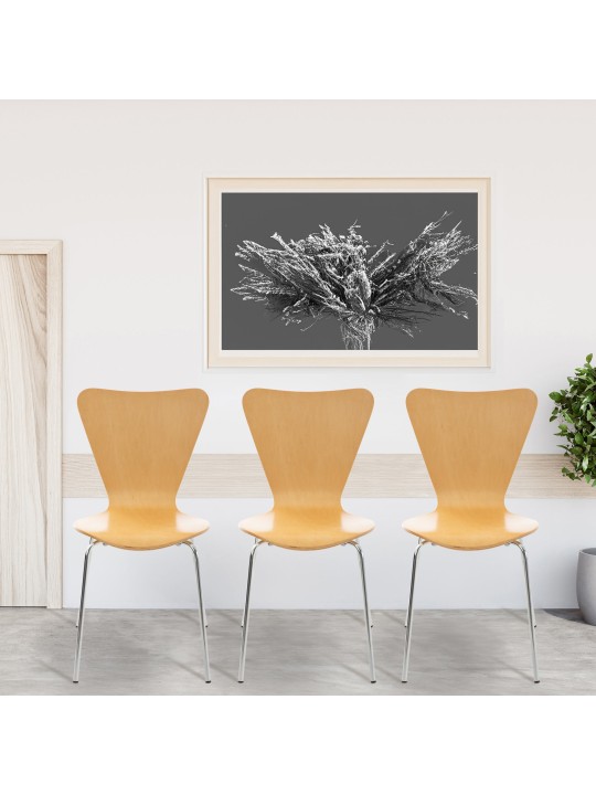 Juego de 2 sillas de visita Calisto, natural